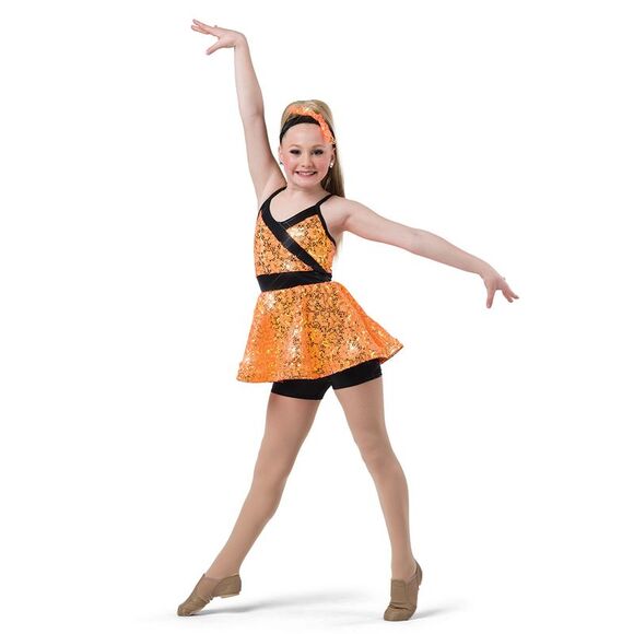 Dance Costume Intermediate Child Orange Wish Come True 22981 Jazz